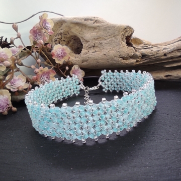 Náramek tyrkysový žíhaný