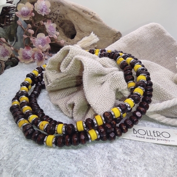 Dřevěný náramek trio -...