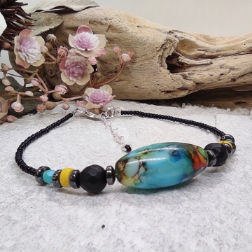 Náramek color - tyrkys