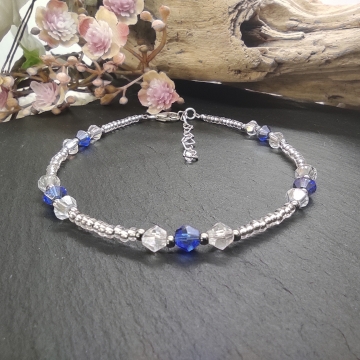 Náramek s modro-fialovými...