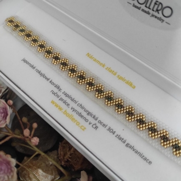 Náramek zlatá spirálka