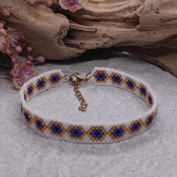 Náramek zlato-modrý