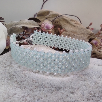 Náramek zelený opál