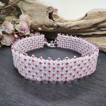 Náramek světle růžový s...