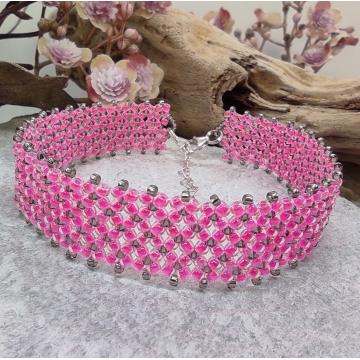 Náramek neonově růžový s...