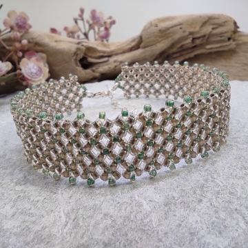 Náramek zlato-zelený