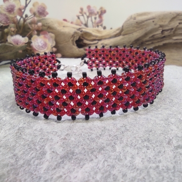 Náramek červeno-fialový...