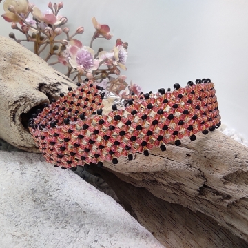 Náramek oranžovo-červený