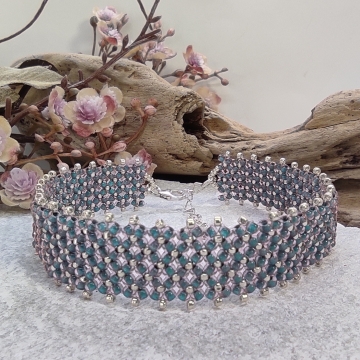 Náramek olivově-zlatý