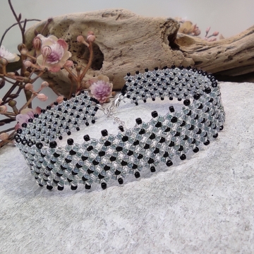 Náramek zeleno-modrý duhový