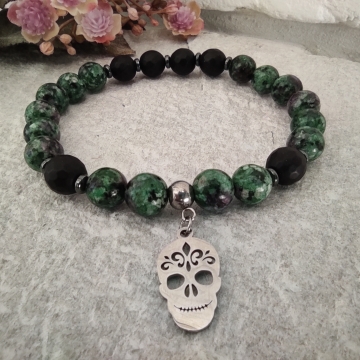 Náramek z rubínu v zoisitu...