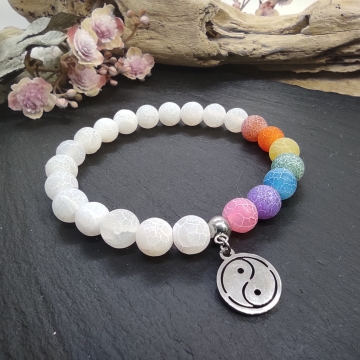 Čakrový náramek z achátu